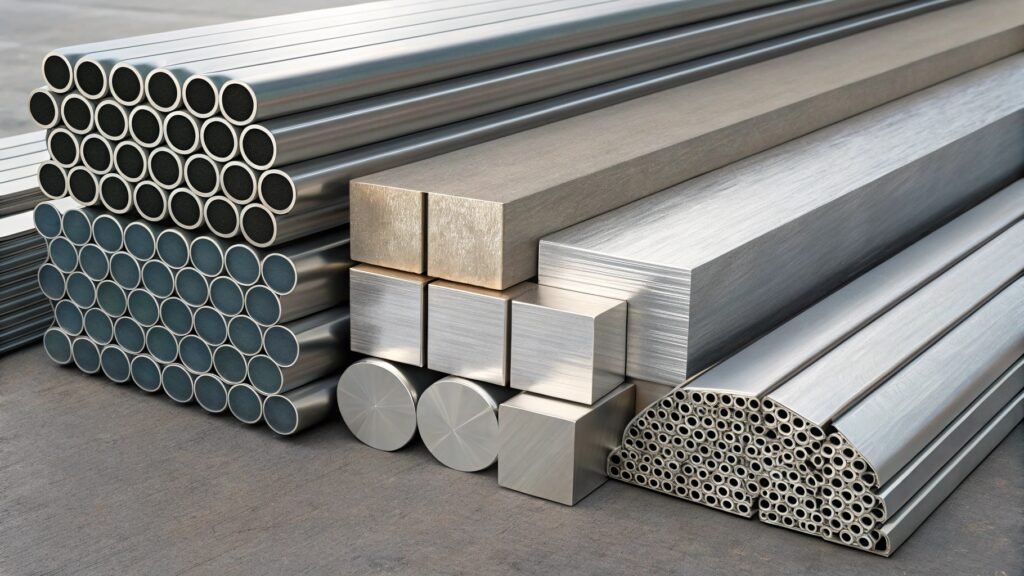 alt with keywords: side-by-side comparison of 6061 and 7075 aluminum samples on a scale showing similar weights for equal volume